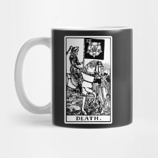 XII. Death Tarot Card | Black and white Mug